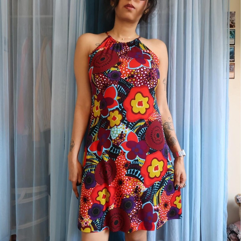 Retro Floral Mini Dress